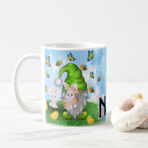 Personalized Gnome Easter Spring Design Coffee Mug
