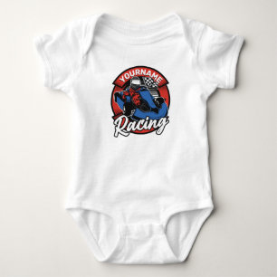 Personalized Go Kart Extreme Racing Karting Race  Baby Bodysuit