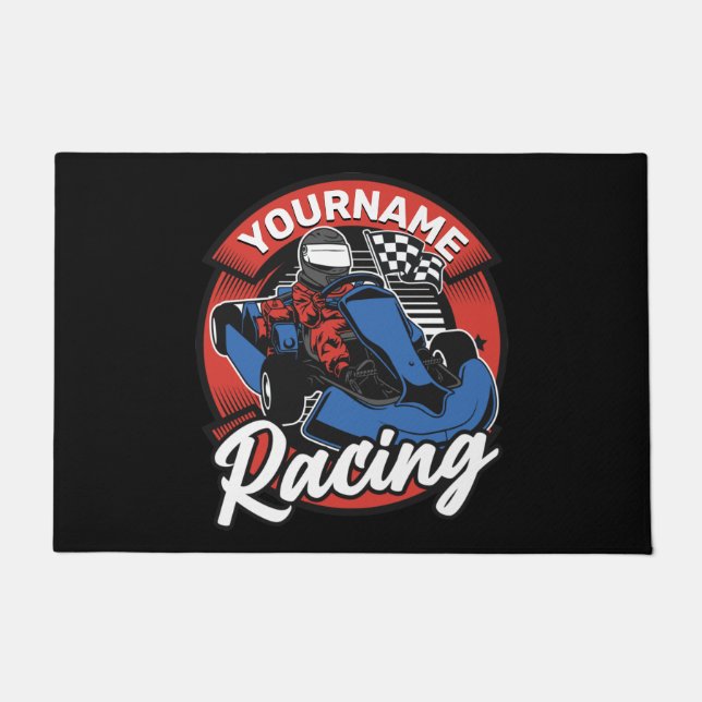 Personalized Go Kart Extreme Racing Karting Race  Doormat (Front)