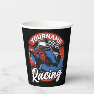 Personalized Go Kart Extreme Racing Karting Race  Paper Cups