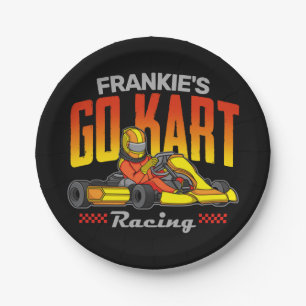 Personalized Go Kart Racing Motorsport Karting Paper Plate