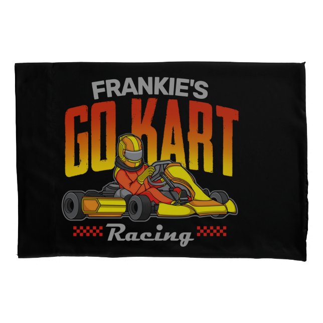 Personalized Go Kart Racing Motorsport Karting Pillowcase (Front)