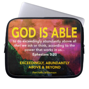 Personalized GOD IS ABLE Christian Laptop Sleeve