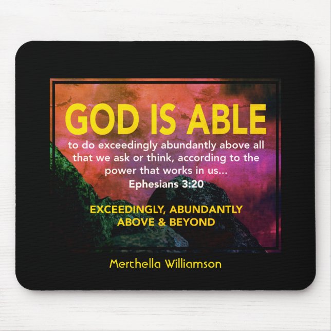 Personalized GOD IS ABLE  Mouse Pad (Front)