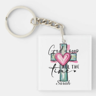 Personalized God is Good All the Time Keychain