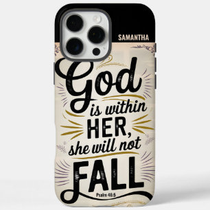 Personalized God is within her Vintage Christian iPhone 16 Pro Max Case