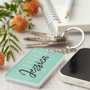 Personalized God says you are, scriptures Keychain