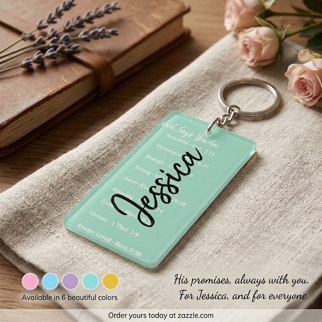 Personalized God says you are, scriptures Keychain (Creator Uploaded)