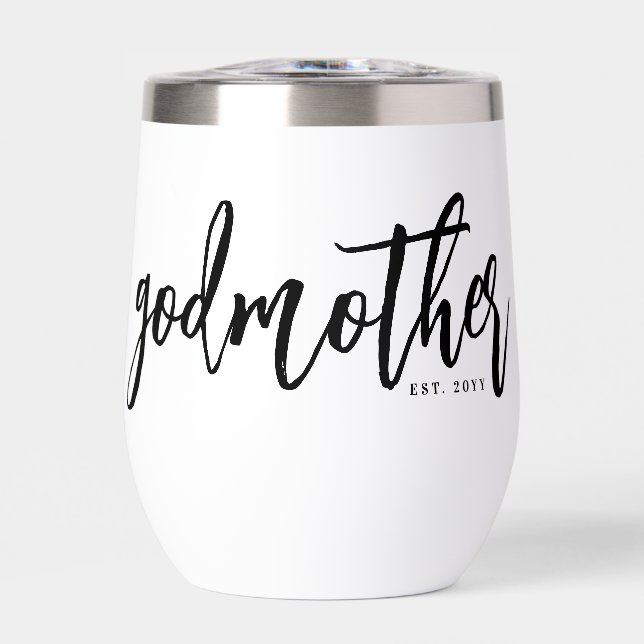 Personalized Godmother Brush Script Typography  (Front)