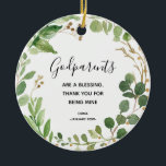 Personalized Godparents Christmas Ornament<br><div class="desc">Personalized Godparents Christmas Ornament
Can be changed into any text</div>
