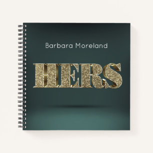 Personalized Gold 3D HERS Notebook