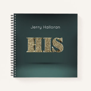 Personalized Gold 3D HIS Notebook