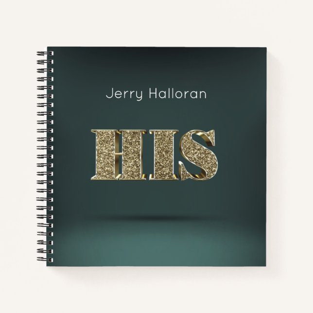 Personalized Gold 3D HIS Notebook (Front)