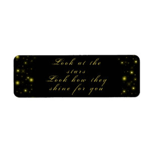 Personalized Gold and sparkles stars on black