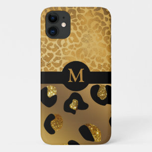 Personalized Gold & Black Animal Print Case-Mate i iPhone 11 Case