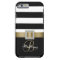 Personalized Gold, Black Bold Stripes Diamonds