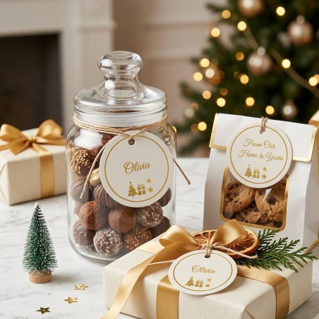 Personalized Gold Christmas Favour Tags (Creator Uploaded)