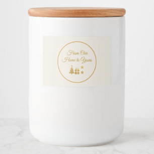 Personalized Gold Christmas Food Label