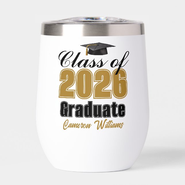 Personalized Gold Class of 2026 Graduation (Front)