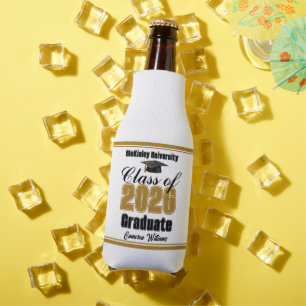 Personalized Gold Class of 2026 Graduation Party Bottle Cooler