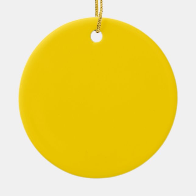 Personalized Gold Colour Ceramic Ornament (Front)