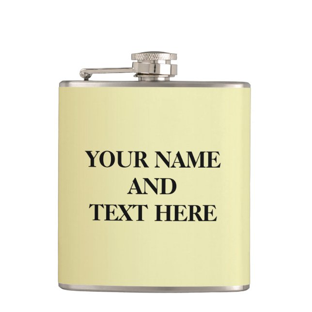 Personalized Gold Custom Your Own Photo Hip Flask (Front)