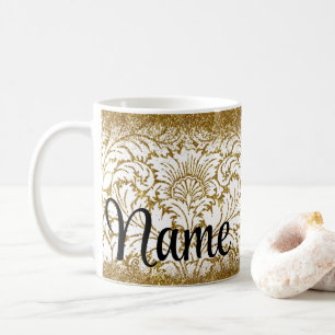 Personalized Gold Design Coffee Mug Cup