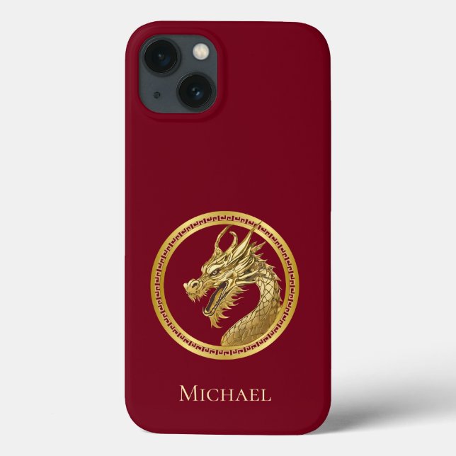 Personalized-Gold Dragon- Case-Mate iPhone Case (Back)