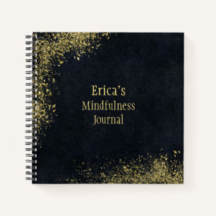 Personalized Gold Dust Mindfulness Notebook