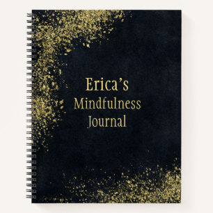 Personalized Gold Dust Mindfulness Notebook