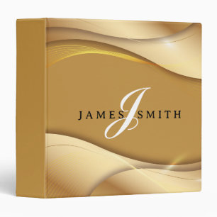 Personalized Gold Faux Confetti Binder