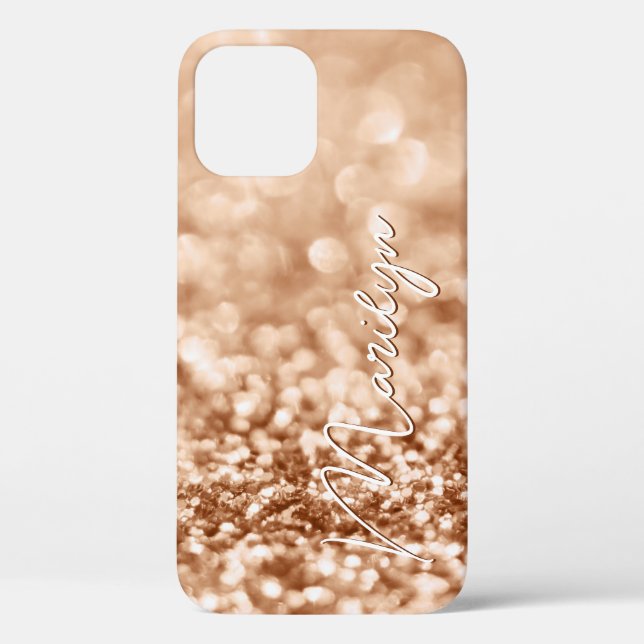 Personalized Gold Glitter Case-Mate iPhone Case (Back)