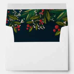 Personalized Gold Glitter JOY Holiday Winter Envelope