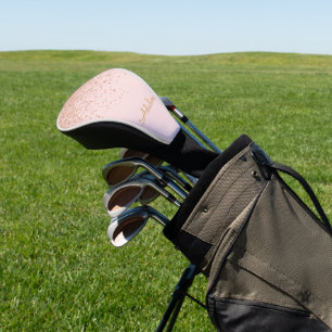 Personalized Gold Glitter Monogram Name Golf Head Cover