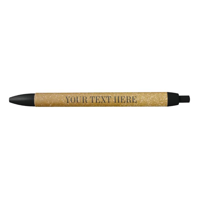 Personalized gold glitter pen | custom luxe text (Front)