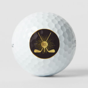 Personalized Gold Golf Clubs Balls