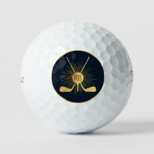 Personalized Gold Golf Clubs Balls