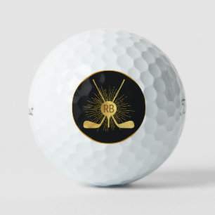 Personalized Gold Golf Clubs Balls