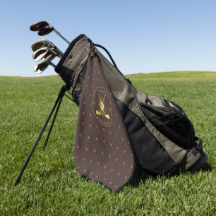 Personalized Gold Golf Clubs Golf Towel