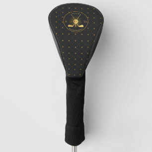 Personalized Gold Golf Clubs Head Cover