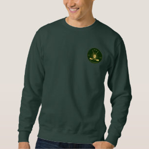 Personalized Gold Golf Clubs Sweatshirt