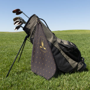 Personalized Gold Golf Clubs Towel