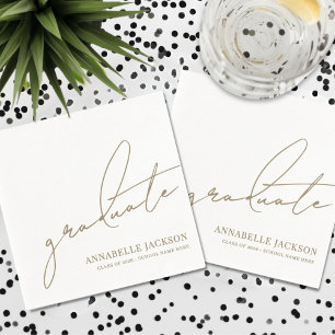 Personalized Gold Graduation Napkin