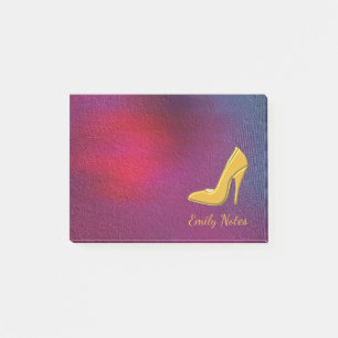 Personalized Gold high heel shoe Post-it Notes