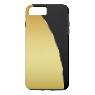 Personalized Gold Metal Elegant Modern Black iPhone 8 Plus/7 Plus Case