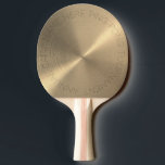 Personalized Gold Metallic Ping Pong Paddle<br><div class="desc">Introducing the epitome of sleek sophistication: our Custom Silver Metallic Ping Pong Paddle. Crafted with precision and style, this paddle boasts a striking gold metallic radial texture that sets you apart on the ping pong court. Engineered with durable steel, it ensures both performance and durability, while its custom design reflects...</div>