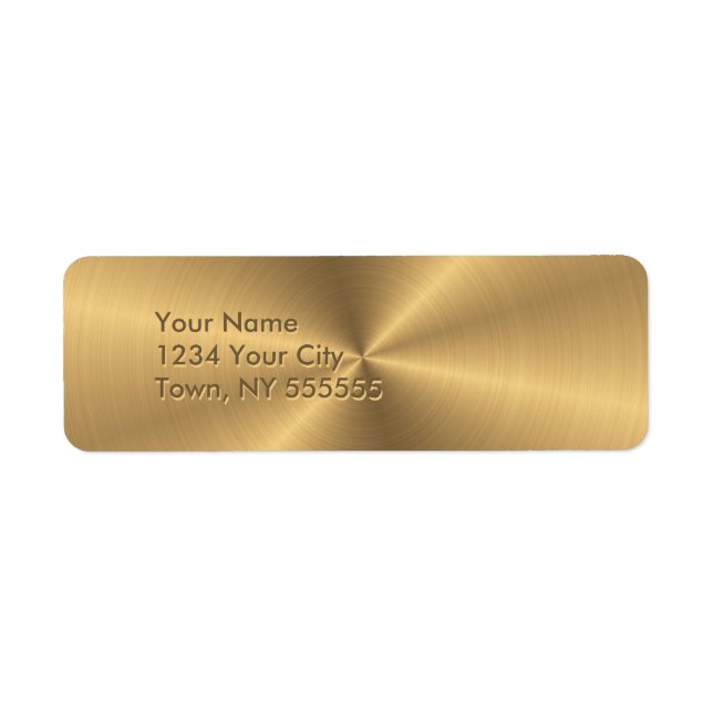 Personalized Gold Metallic Radial Texture (Front)