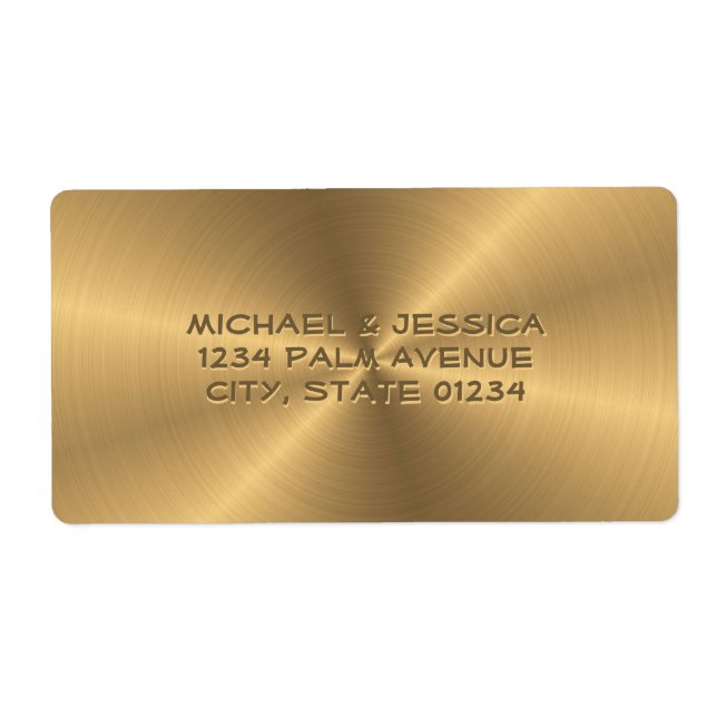 Personalized Gold Metallic Radial Texture (Front)