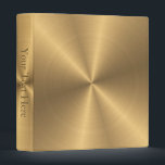 Personalized Gold Metallic Radial Texture Binder<br><div class="desc">Feel free to modify the design according to your own preferences. You may change the design location, orientation, background colours and size. Also, you may add your own text, or slogan set its font, location and size, all in order to create the ultimate personal gift for you and your loved...</div>