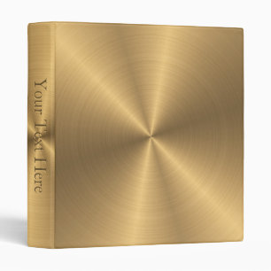 Personalized Gold Metallic Radial Texture Binder